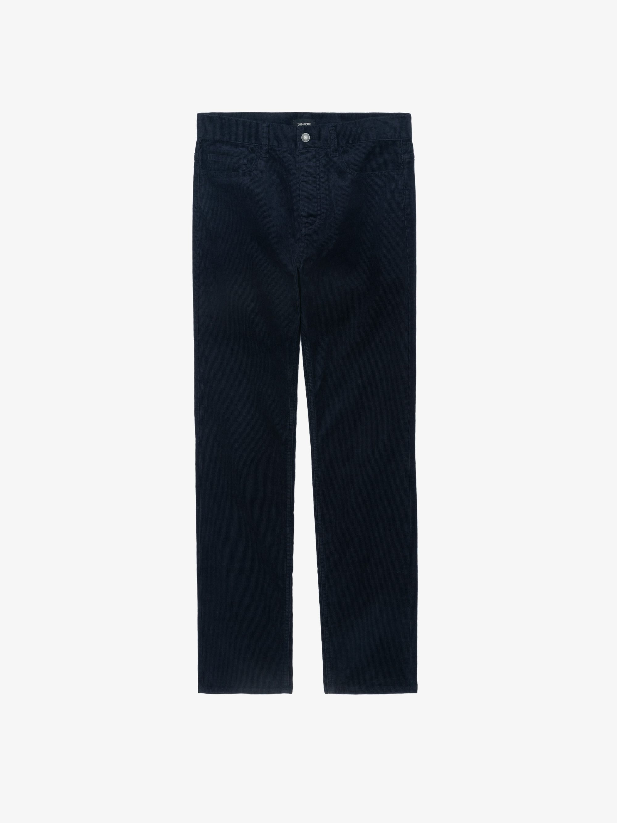 Steeve Corduroy Trousers - Corduroy trousers with button opening.